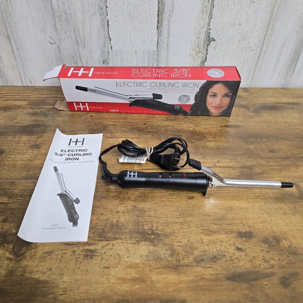 Hot & Hotter Electric Curling Iron 3/8" Barrel Size